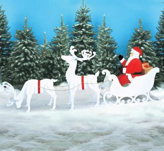 Large Santa Sleigh Reindeer Pattern Set