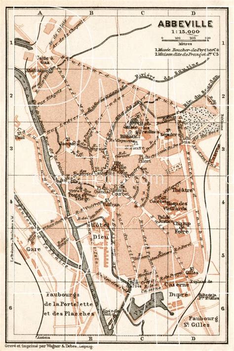 large scale map of abbeville france