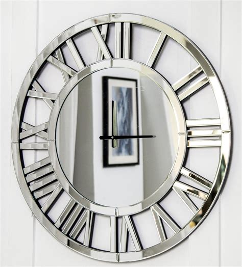Large Silver Oversized Wall Clock