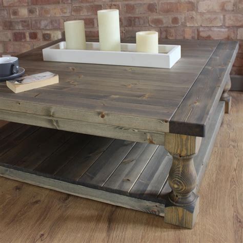 Large Square Coffee Table Farmhouse