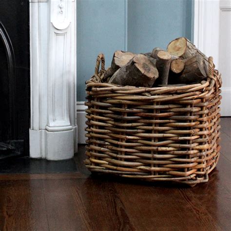 Large Square Log Baskets