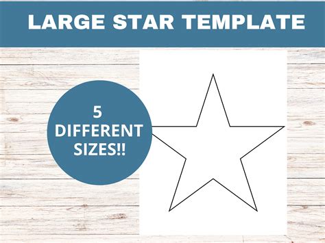 Large Star Printable Temptplate