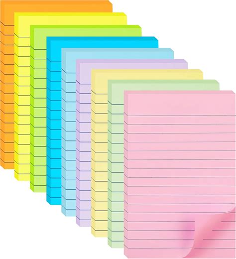 Large Sticky Note Pad With Lines