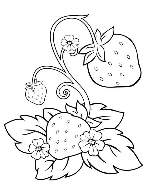 vakarai.us:large strawberry coloring pages