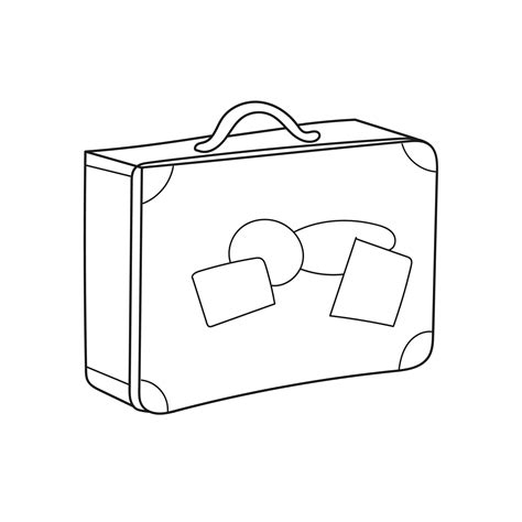 large suitcase coloring page