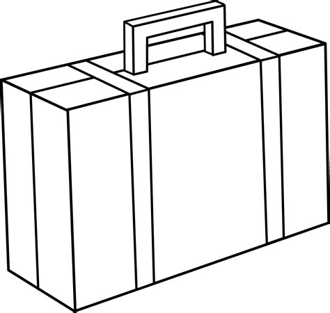 large suitcase coloring page