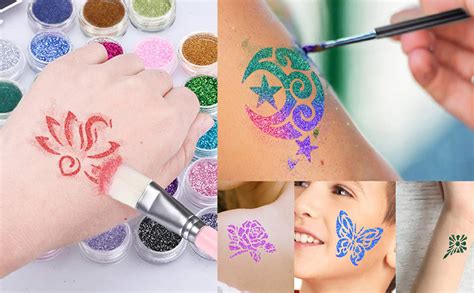 Large Temporary Glitter Tattoos