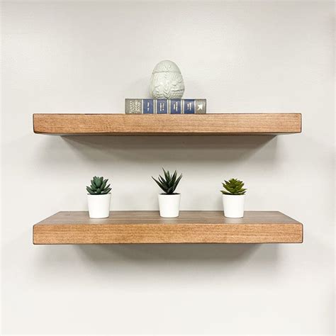 Large Unfinished Wood Floating Shelves
