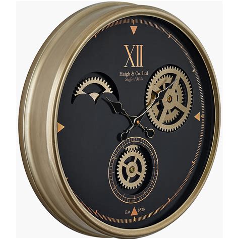 Large Wall Clock With Working Cogs