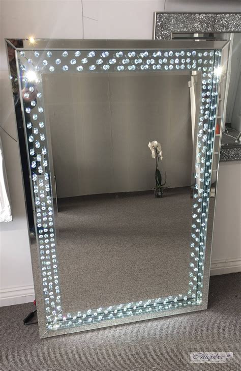 Large Wall Mirror With Crystals
