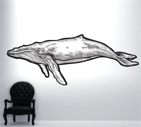 large whale wall decal