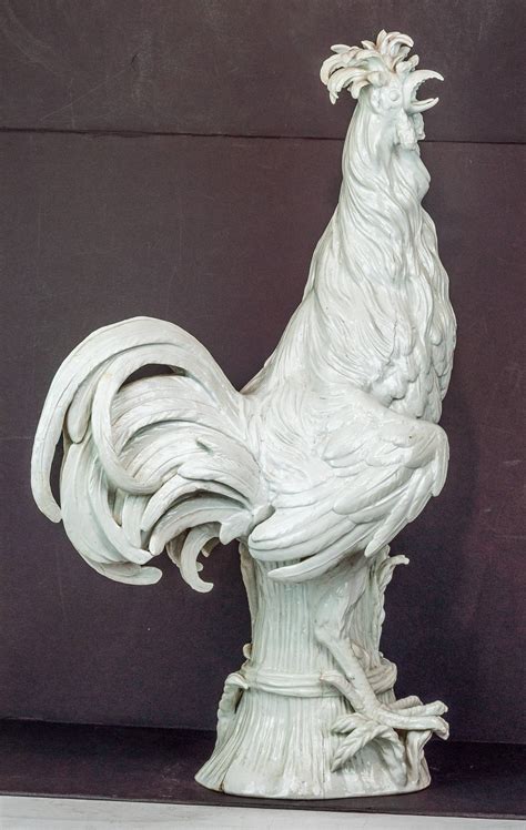 large white ceramic rooster