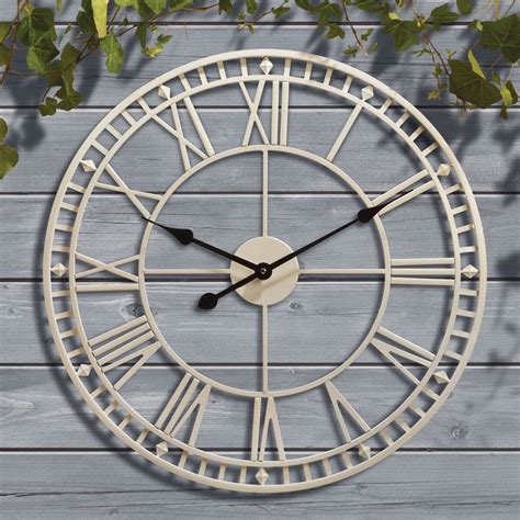 Large White Outdoor Clock