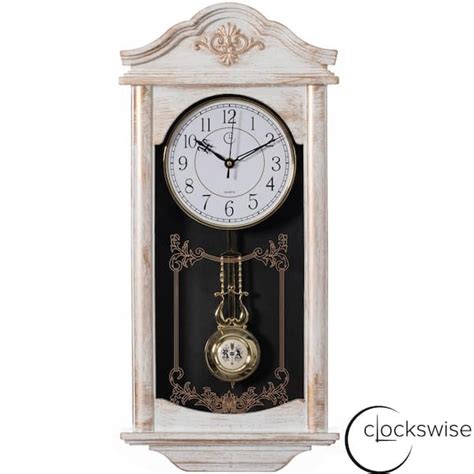 Large White Pendulum Clock