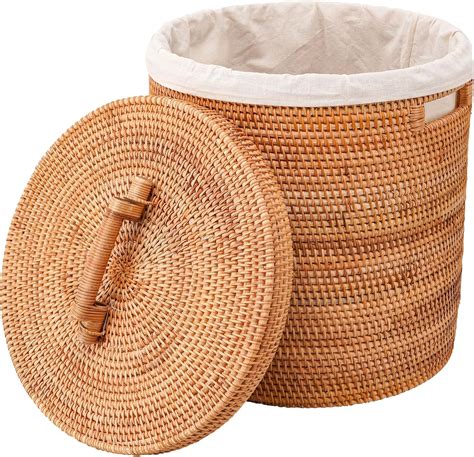 Large Wicker Laundry Hamper With Lid