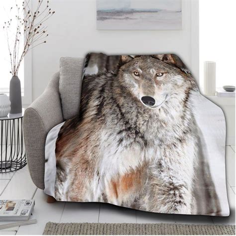 Large Wolf Blanket