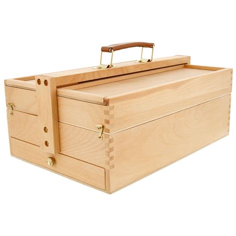 large wooden art storage box