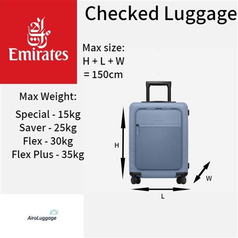 largest luggage size for check in emirates