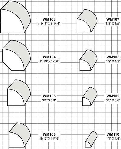 Largest Size Quarter Round