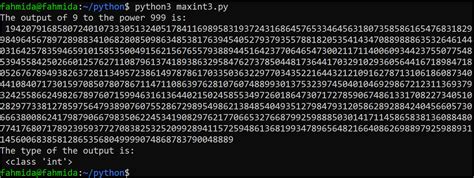 largest value of int in python
