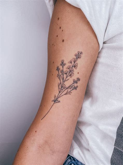 Cool Larkspur Flower Tattoo Designs Ideas