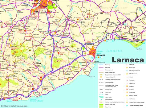 Map of Larnaca > Street Map District Road Map Larnaca Harbour