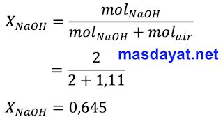 Larutan NaOH 80 Memiliki Fraksi Mol Sebesar