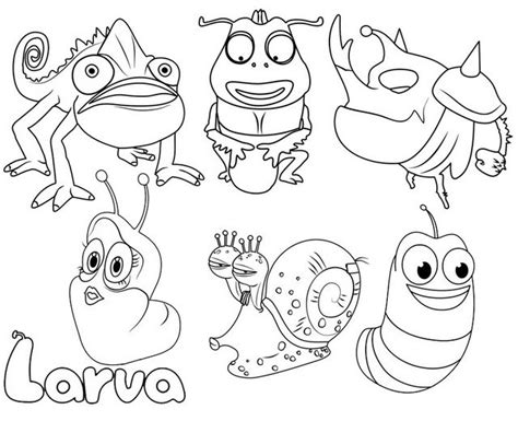 Larva Island Coloring Pages