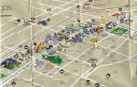 Las Vegas map. Eps Illustrator Vector City Maps USA America. Eps