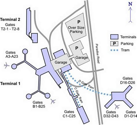 las airport terminal 1 map