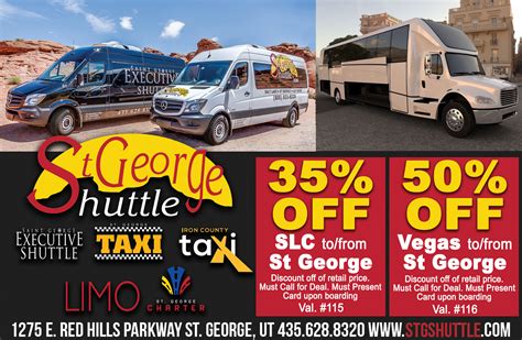 las to st george shuttle price