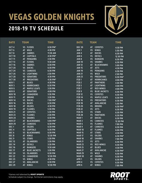 las vegas golden knights tv coverage