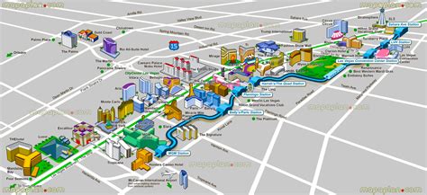 las vegas strip hotel map sahara