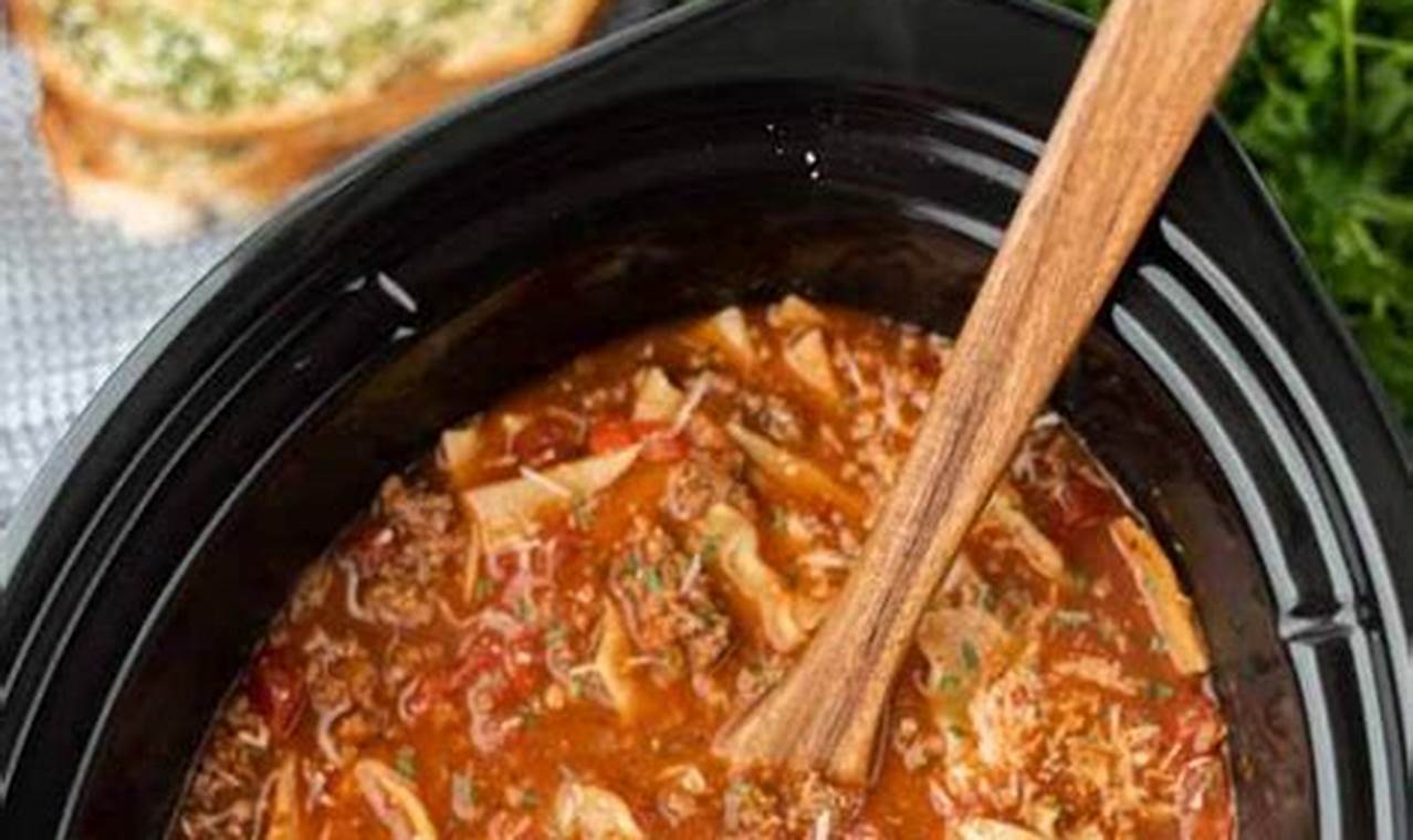 lasagna soup crock pot recipe