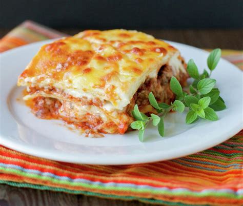 lasagna with bechamel and bolognese
