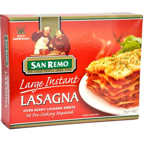 lasagne sheets san remo