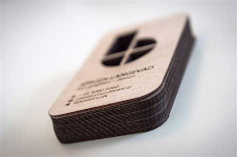 Laser Cut Wooden Business Cards Jukebox Print