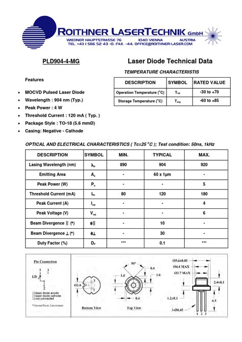 Laser Diode Datasheet Pdf