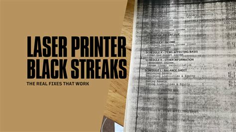 Laser Printer Black Streaks