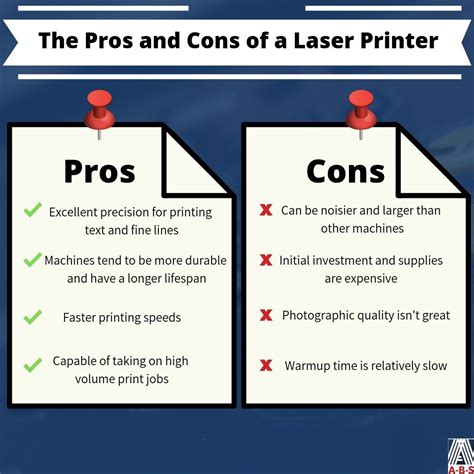 laser printer vs inkjet printer pros cons