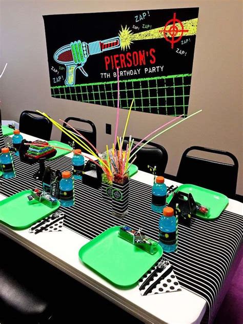 laser tag birthday party decorations