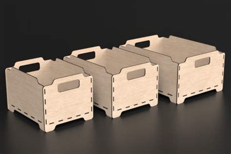 Download laser-cut-stackable-storage-box-files SVG