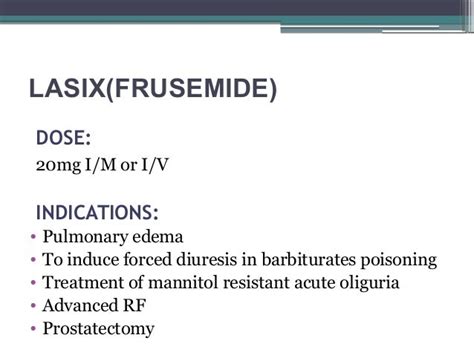 lasix indications and uses