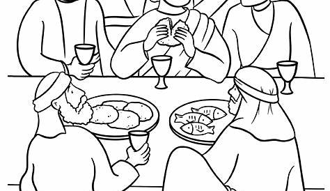 Last Supper Coloring Sheet