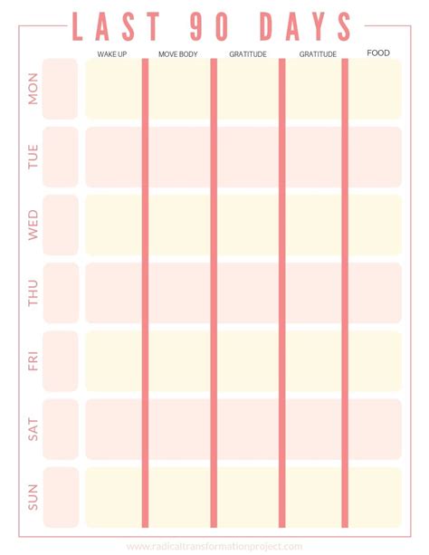 Last 90 Days Printable Tracker Pdf