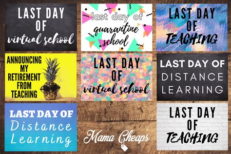 Last Day Of Distance Learning Printable