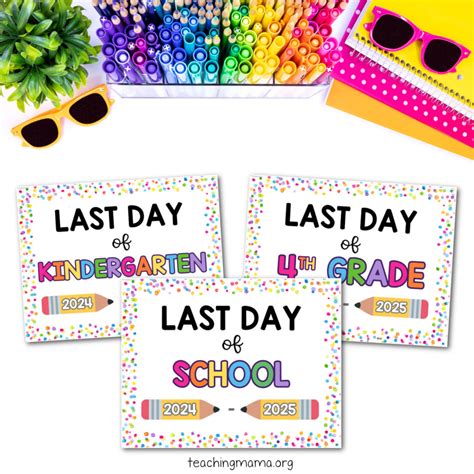 Last Day Of School Large Printable