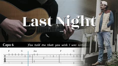 last night by morgan wallen guitar tab