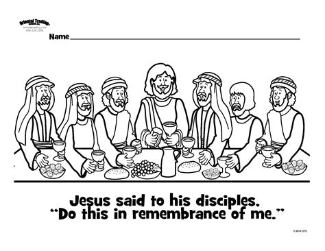 last supper coloring pages for preschoolers
