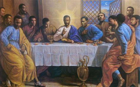 last supper picture with black jesus